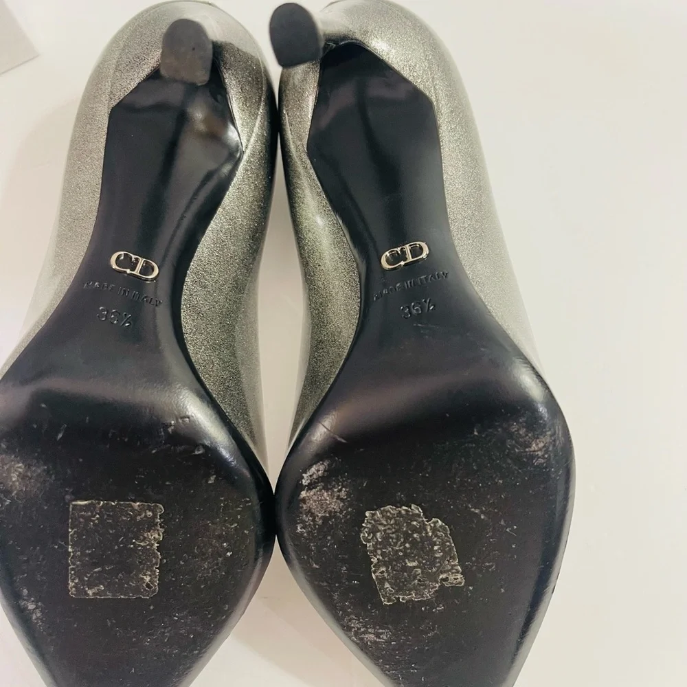 Dior Essence Women's Shimmering Silver Heels